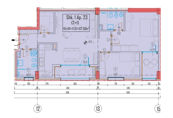 Tirane, shitet apartament 2+1+Aneks+Ballkon Kati 2, 118 m² 188.800 € (Laprake)