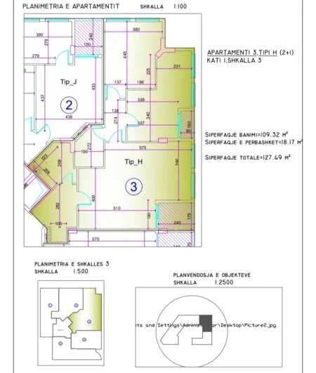 Tirane, shitet apartament 2+1 Kati 1, 135.000 € 