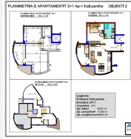 Tirane, jepet me qera apartament 2+1 Kati 0, 450 € 