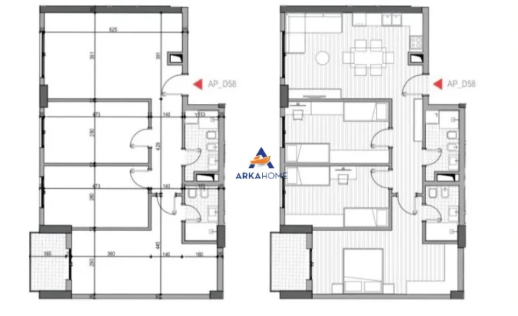 Tirane, shitet apartament 3+1 Kati 5, 121 m² 174.450 € (5 MAJI)