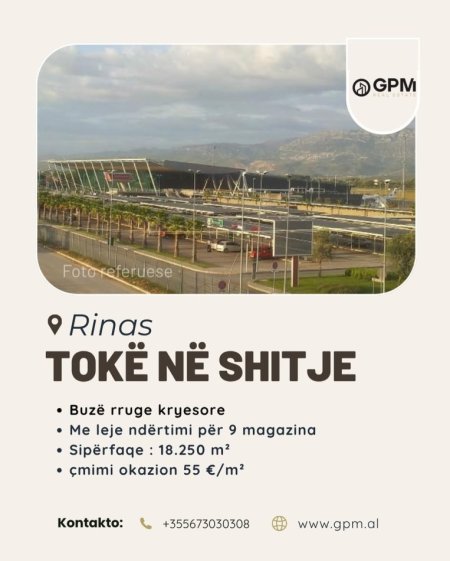 Tirane, shitet toke , 18.250 m² 