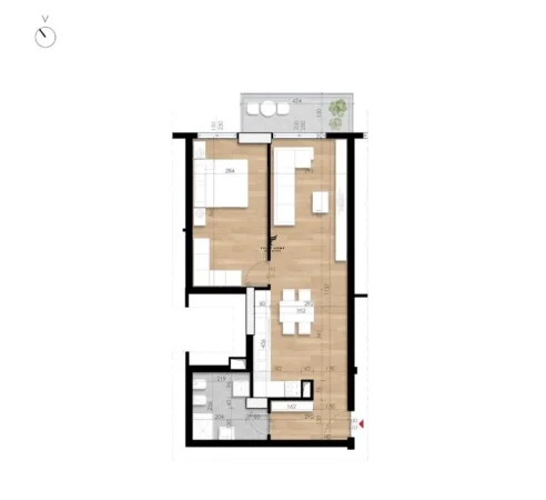 Tirane, jepet me qera apartament 1+1 Kati 9, 79 m² 127.000 € (FUSHA E AVIACIONIT)