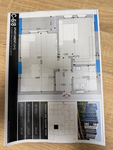 Tirane, shitet apartament 1+1 Kati 6, 74 m² 74.000 € (LIDHJA E PRIZRENIT)