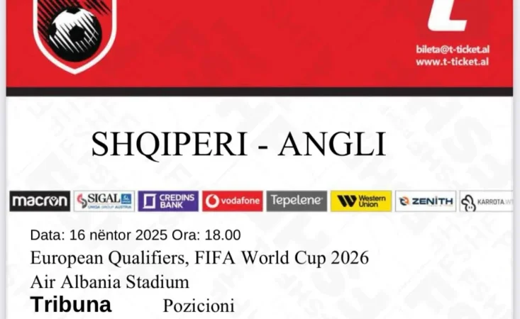 Tirane, shes BILETA SHQIPERI ANGLI OKAZION 15 €