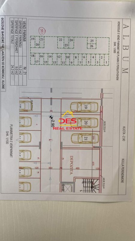 Vlore, shitet garazh Kati 0, 24 m² 25.000 Euro (Rruga Murat Terbaci)