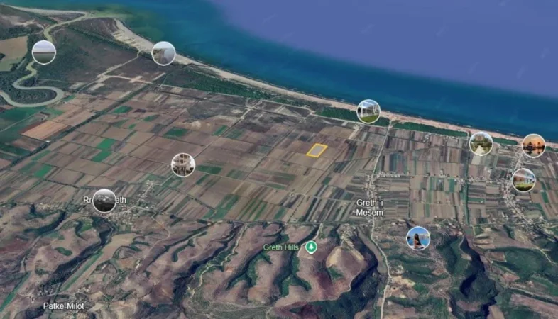 Spille, shitet toke ne bregdet , 2.520 m² 75.600 € (Spille,Kavaje)