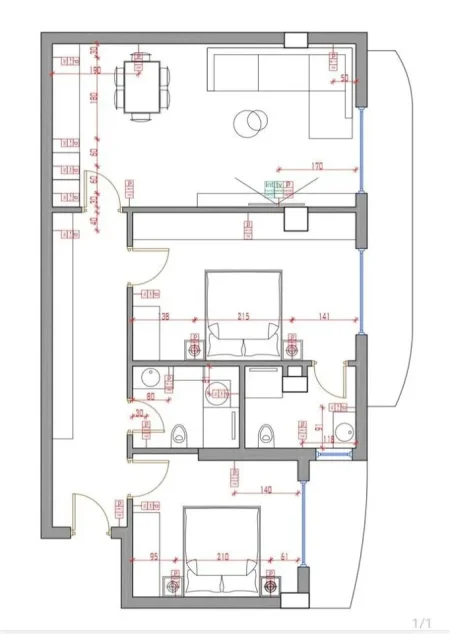 Tirane, shitet apartament 2+1 Kati 7, 110 m² 130.000 € (Fresk)