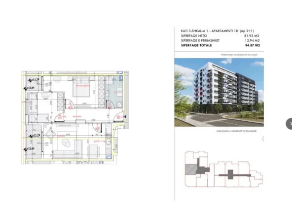 Shitet Apartamenti 2+1 ne Mistomame ne Yzberisht,   132.818 €URO