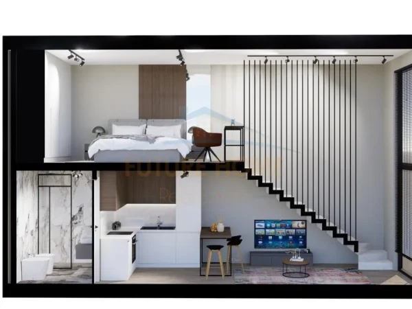 Durres, shitet garsonier 1+1+Ballkon Kati 0, 40 m² 55.000 € (Rezidenca Vizion, Mali i Robit)