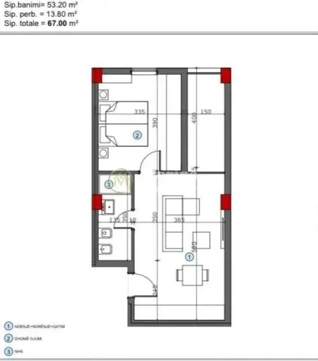 Tirane, shitet apartament 1+1 Kati 6, 67 m² 120.000 € (Rruga Zhegu)