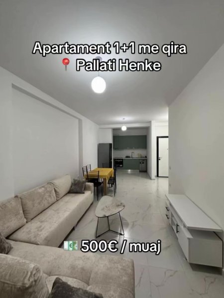 Tirane, jepet me qera apartament 1+1 Kati 6, 68 m² 500 € (Rruga e Kavajes, perball Birra Tirana — Pallati Henke)