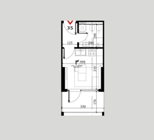 Lezhe, shitet garsonier Kati 4, 31 m² 48.000 € (SHENGJIN)