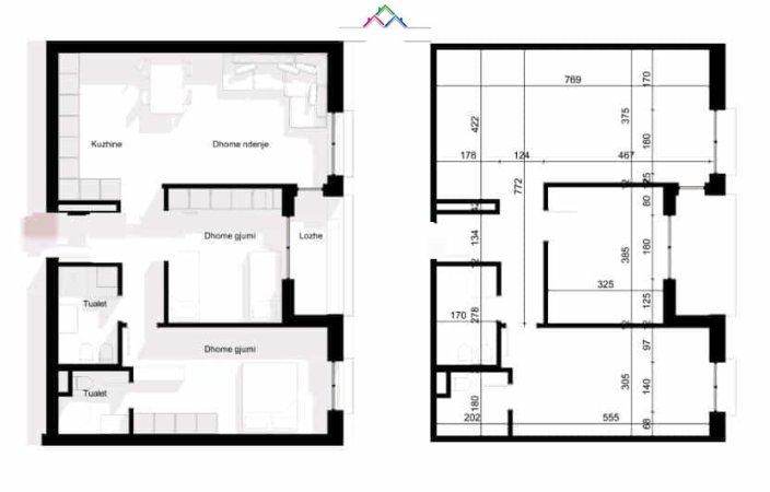 Tirane, shes apartament 2+1 Kati 5, 116 m² 127.000 € (Rruga Ilia Kicidashi,)