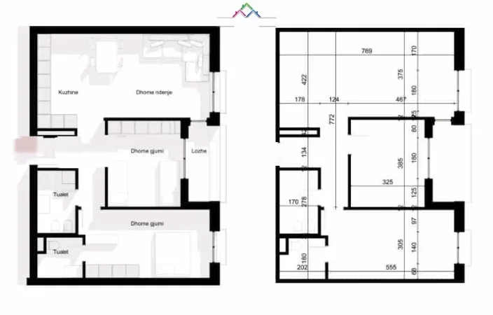 Tirane, shes apartament 2+1 Kati 5, 116 m² 127.000 € (Rruga Ilia Kicidashi,)