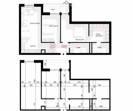 Tirane, shes apartament 2+1 Kati 4, 128 m² 140.500 € (Rruga Ilia Kicidashi,)