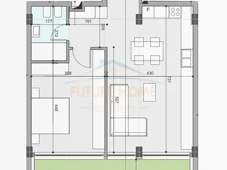 Tirane, shitet apartament 1+1 Kati 2, 76 m² 166.205 € 