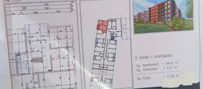 OKAZION Shitet Apartamenti 2+1 ne Paskuqan, Mundesi e mire per Banim dhe Investim,  73.360 €uro