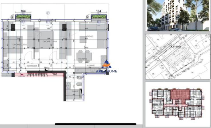 Tirane, shitet apartament 2+1+Ballkon Kati 2, 93 m² 168.000 € 