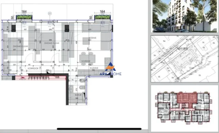 Tirane, shitet apartament 2+1+Ballkon Kati 2, 93 m² 168.000 € 