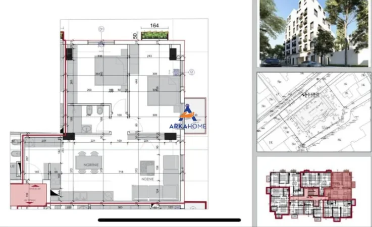 Tirane, shitet apartament 2+1+Ballkon , 85 m² 155.000 € 