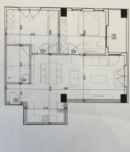 Tirane, shitet apartament 2+1 Kati 7, 104 m² 186.600 € 
