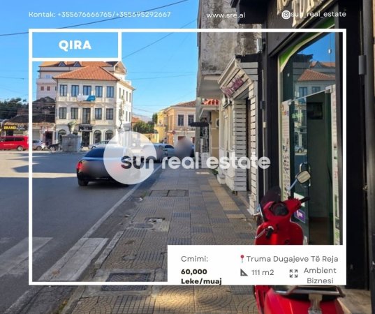 Shkoder, jepet me qera ambjent biznesi Kati 0, 111 m² (TRUMA DUGAJEVE TE REJA)