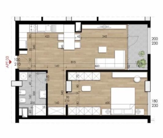 Tirane, shitet apartament 1+1+Ballkon Kati 3, 81 m² 133.000 € (FUSHA E AVIACIONIT)