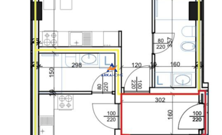 Tirane, shitet 1+1+Ballkon Kati 5, 118 m² 190.240 € 