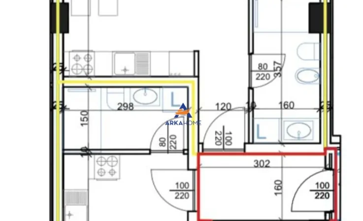 Tirane, shitet 1+1+Ballkon Kati 5, 118 m² 190.240 € 