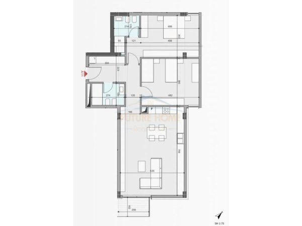 Tirane, shitet apartament 2+1 Kati 2, 131 m² 287.760 € (Crystal Lake Residence, Farke)