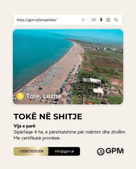 Lezhe, shitet toke , 40.000 m² 