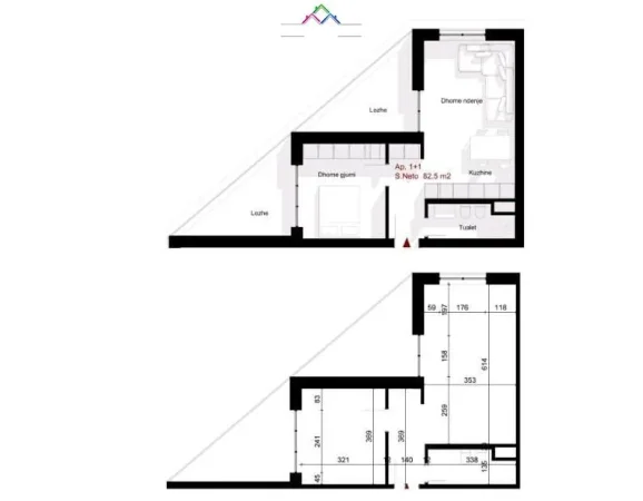 Tirane, shes apartament 1+1 Kati 3, 96 m² 126.000 € (Paskuqan)