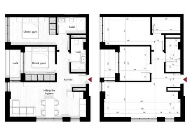 📢 Shitet Apartament 2+1  OKAZION  pranë Stacionit të Trenit,  152.448 €uro