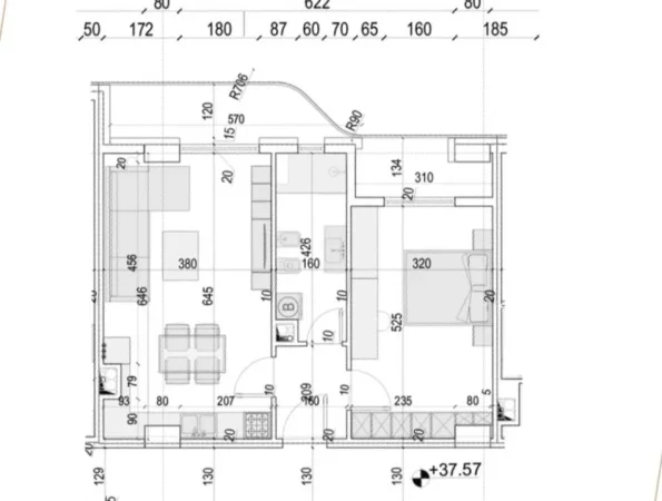 Tirane, shes apartament 1+1+Aneks+Ballkon Kati 11, 80 m² 210.000 € (Corner Residence)