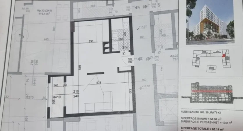 Shitet Apartamenti 1+1 tek Jordan Misja tek Bulevardi i Ri,  113.995 €uro