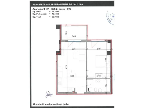 Tirane, shes apartament 1+1+Aneks+Ballkon Kati 2, 70 m² 136.305 € (Viva Residence)