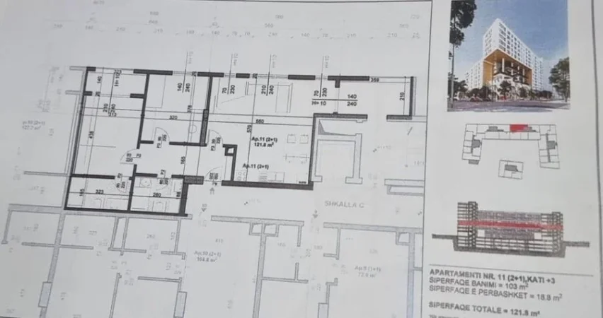 Shitet Apartamenti 2+1 tek Jordan Misja tek Bulevardi i Ri,  213.150 €uro
