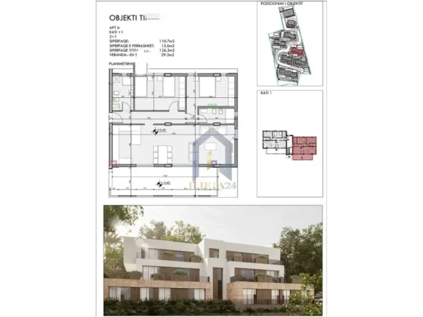 Tirane, shitet apartament 2+1+Ballkon Kati 1, 126 m² 309.000 € (Sauk Eiden Residence)