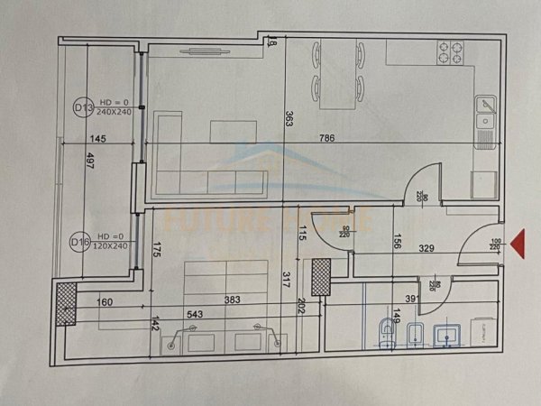 Tirane, shitet apartament 1+1+Ballkon Kati 2, 81 m² 161.600 € (Liqeni i Thate)