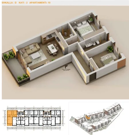 Tirane, shitet apartament 2+1 Kati 2, 110 m² 221.400 € (TEG)