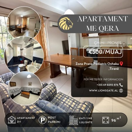 Tirane, jepet me qera apartament 2+1 Kati 1, 96 m² 500 € 