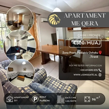 Tirane, jepet me qera apartament 2+1 Kati 1, 96 m² 500 € 