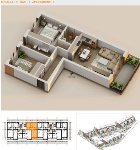 Tirane, shitet apartament 2+1 Kati 1, 106 m² 212.400 € (TEG)