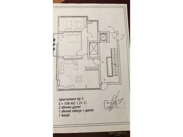 Tirane, jepet me qera apartament 2+1+Aneks+Ballkon Kati 9, 110 m² 1.400 € (ETC)