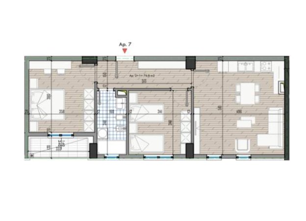 Tirane, shitet apartament 2+1+BLK Kati 1, 87 m² 63.000 Euro (Univers City)