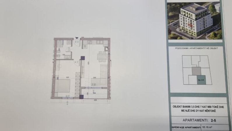 Shitet Super Apartamenti 1+1 ne Paskuqan ne Faze Ndertimi,  60.676 €URO