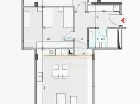 Tirane, shitet apartament 2+1 Kati 2, 130 m² 274.680 € 