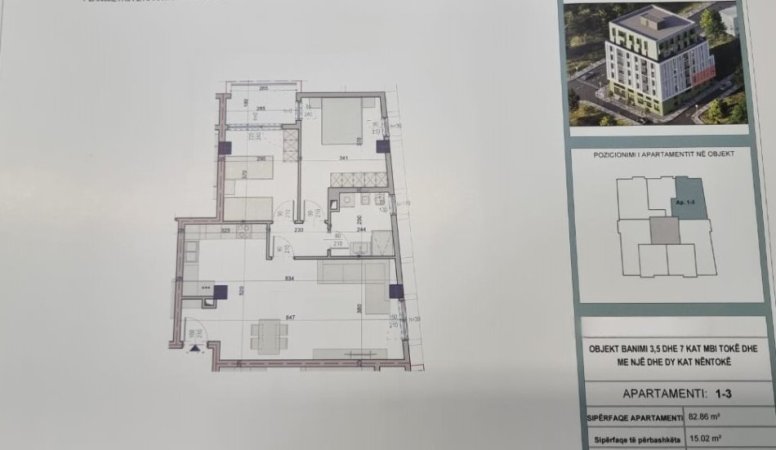 Apartamenti 2+1 Shitet ne Paskuqan ne Faze Ndertimi,  91.146 €uro