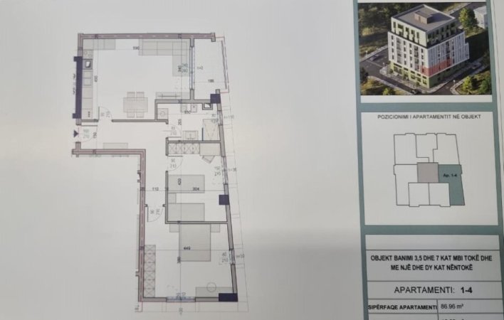 Shitet Super Apartamenti 2+1 ne Paskuqan ne Faze Ndertim,  95.656 €uro