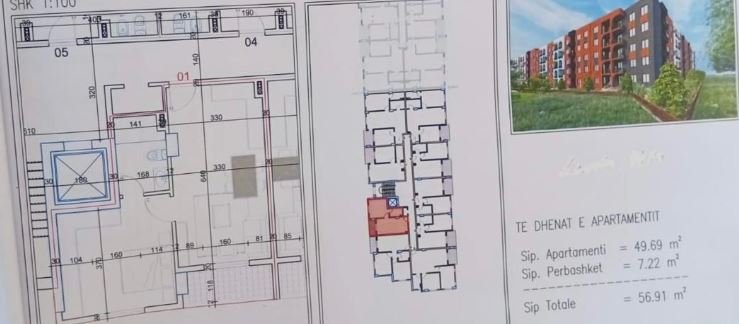 Shitet Apartament 1+1 në Paskuqan Mundësi ideale për investim dhe per jetese,  56.910 €uro